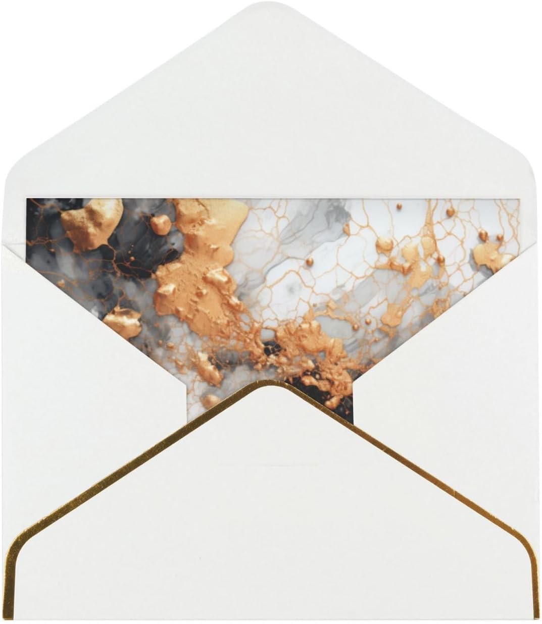 marble texture copper splatter,Blank Cards and Envelopes, Blank Greeting Cards, Blank Cards for All Occasion - White