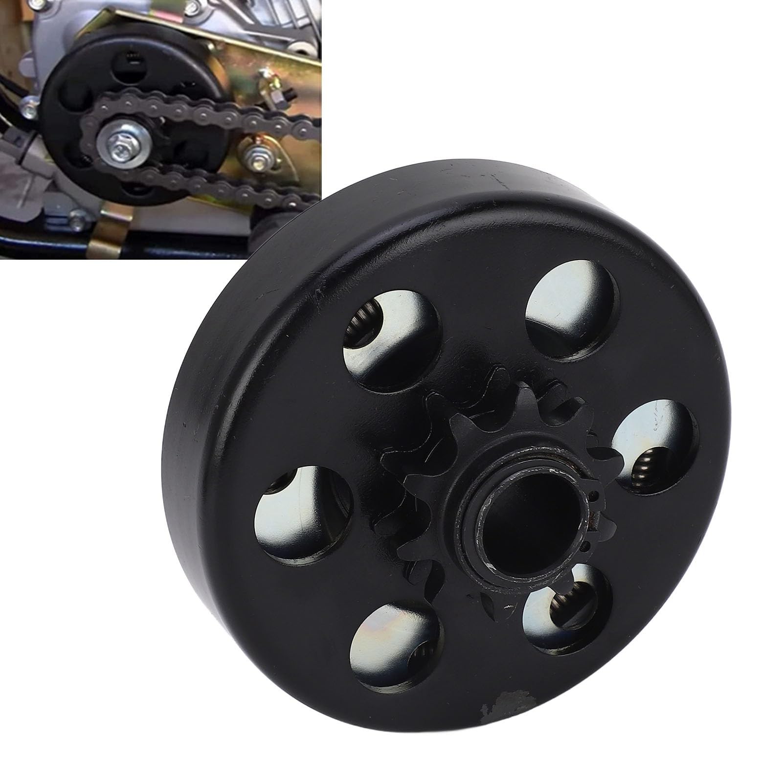 Go-Kart-Kupplung, 3/4 Zoll Bohrung, 10 Zähne, mit 420er Kette, Fliehkraftkupplung, Passend für GX120, GX140, GX160, GX200, GC160, GC190 2–6,5 PS Kleine Motoren