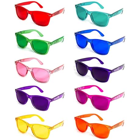 Color Therapy Glasses 10 Pack: Illuminate Your Well-Being with Chromotherapy