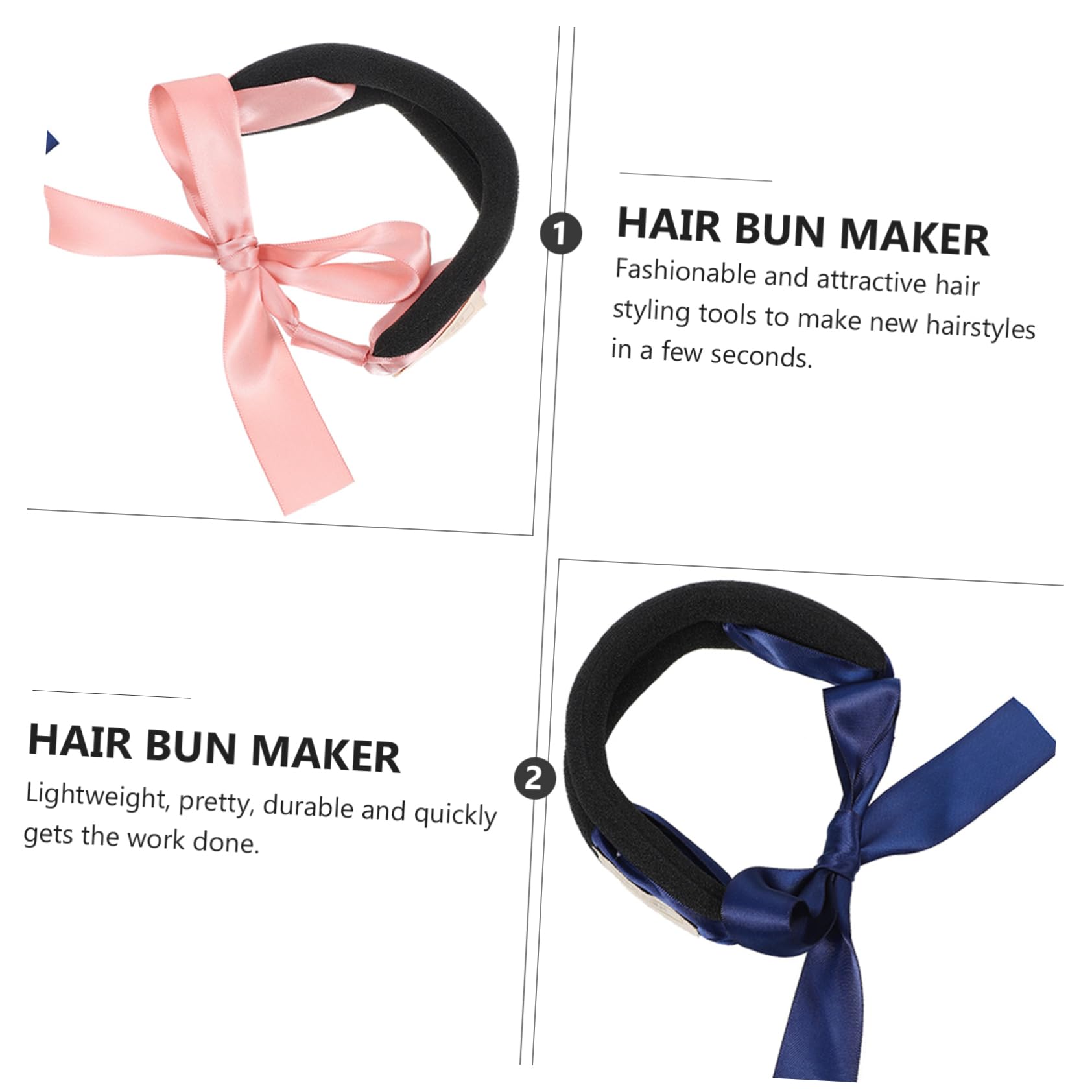 DOITOOL 18stücke Teiliges Haarknoten-donut-maker Mit Schleifenverzierung Haaraccessoire Für Elegante Hochsteckfrisuren Für Feste Schule Und Alltag