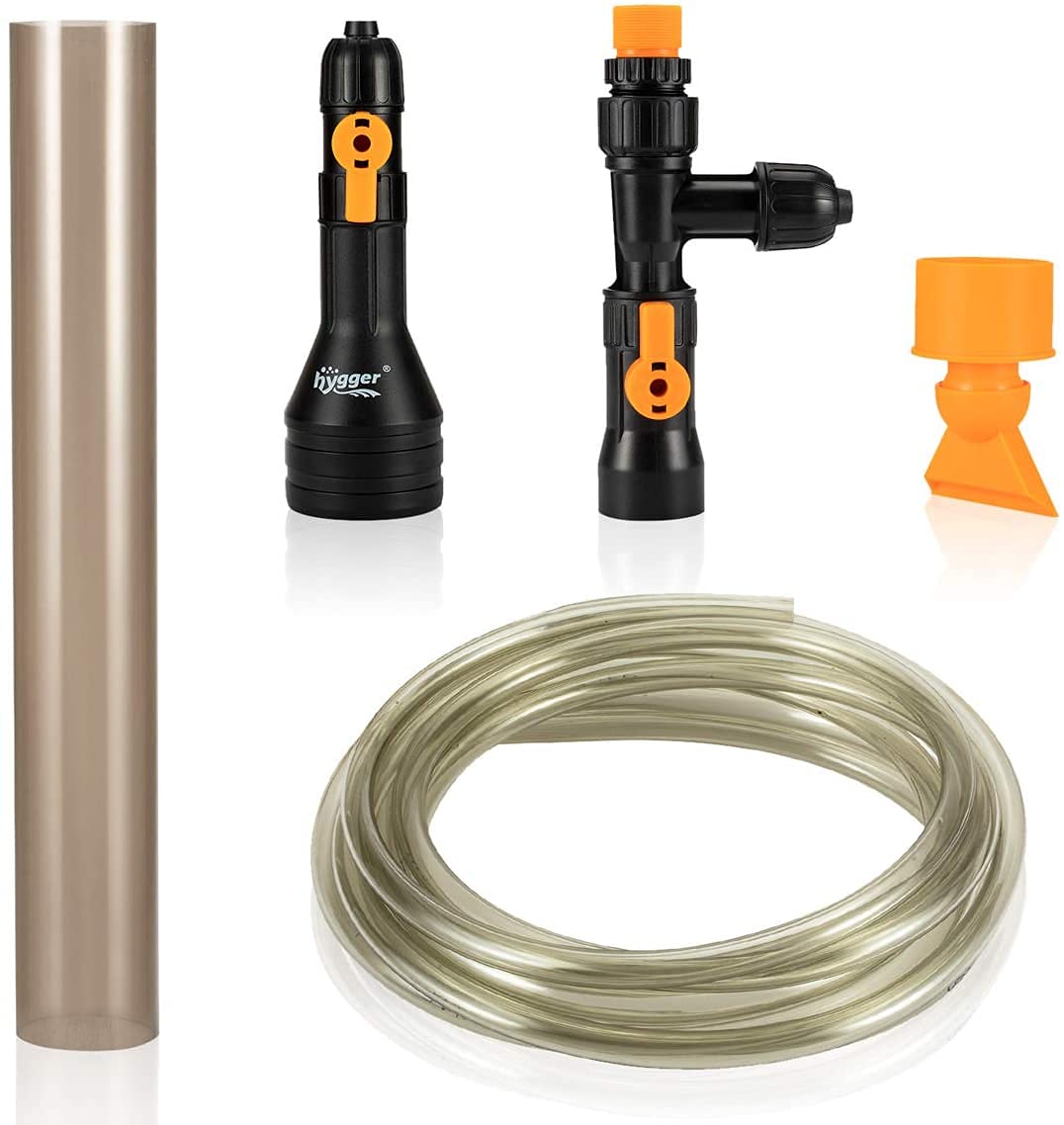 Buy hygger BucketFree Aquarium Water Change Kit Fish Tank Auto Siphon Pump Gravel Cleaner Tube