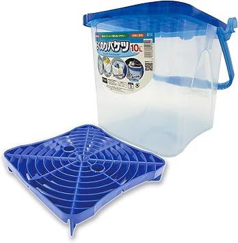Prostaff G156 Car Washing Supplies, Car Wash Bucket with Grid Guard, Easy Bucket, Sand Removal, 2.8 gal 10 L, Car Wash Set