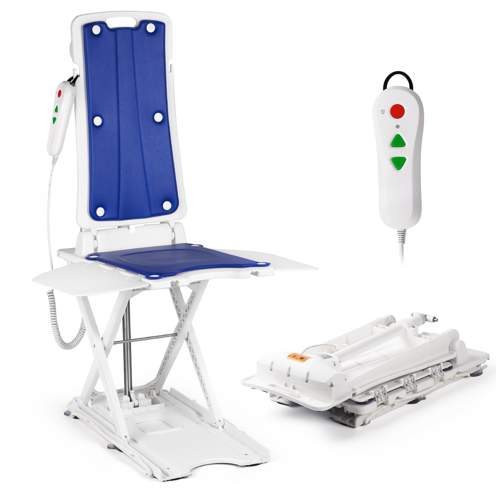 Elektrischer Badewannen-Hebestuhl, leicht und wasserdicht, Hilfsgerät für Senioren und Behinderte, hebt bis zu 50,8 cm, unterstützt bis zu 136 kg