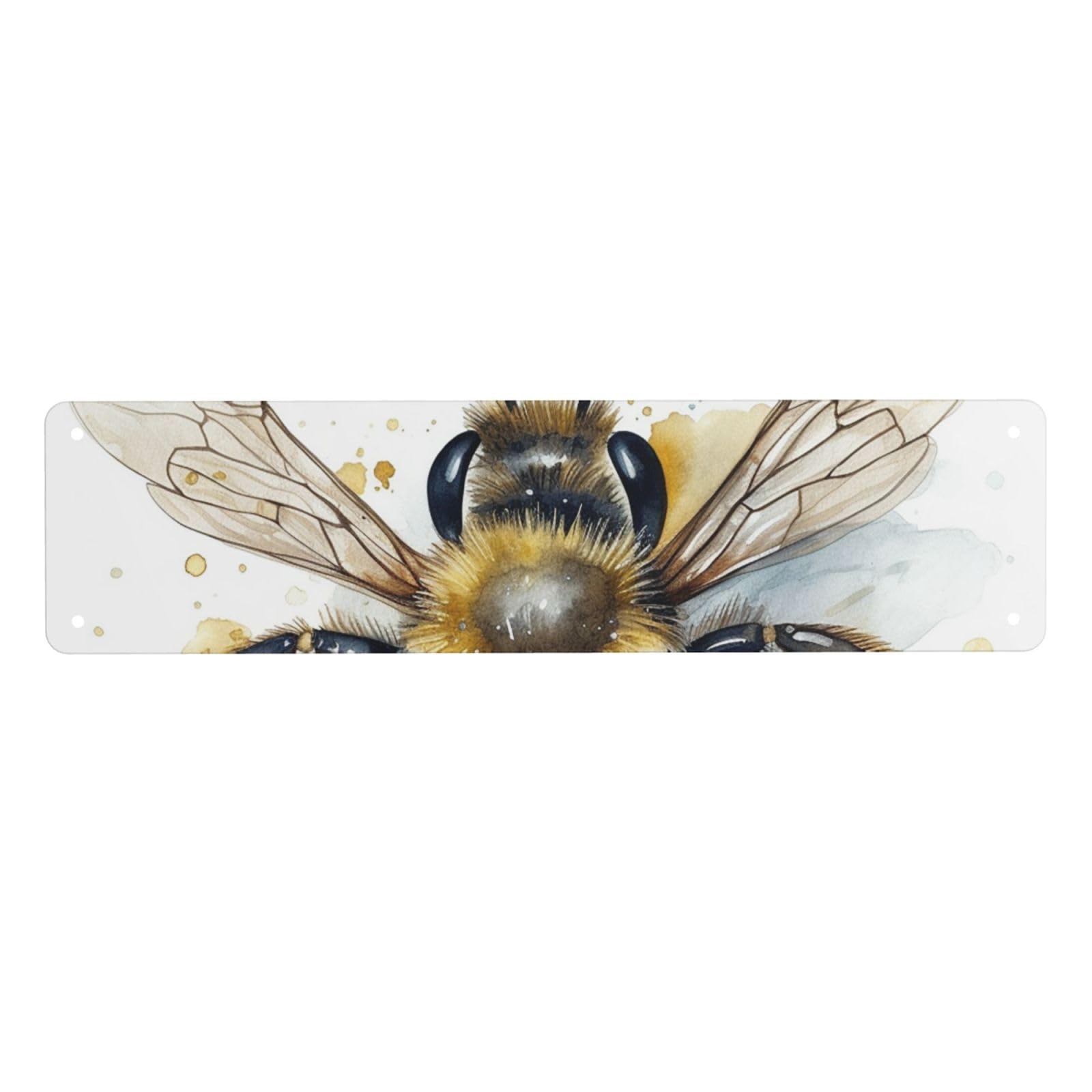 Vintage Metal Tin Signs Retro Garage Signs Stylish Wall Art Plaques for Home Decor Unique Poster 4x16 Inch Watercolor Bee Metal Sign Outdoor Wall Decorations Gifts