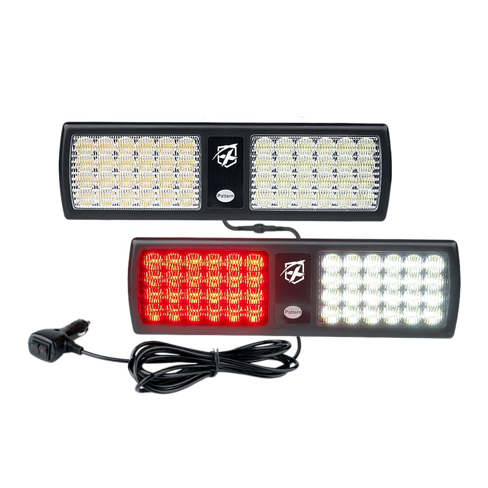 Luces estroboscópicas blancas y rojas para vehículos de construcción y emergencias 7