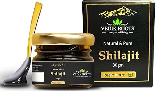 Miniatura 1 de Resina Shilajit pura del Himalaya  Grado dorado de 800 mg  85+ oligominerales y 75% ácido fúlvico  Apoya la energía, la resistencia y la salud