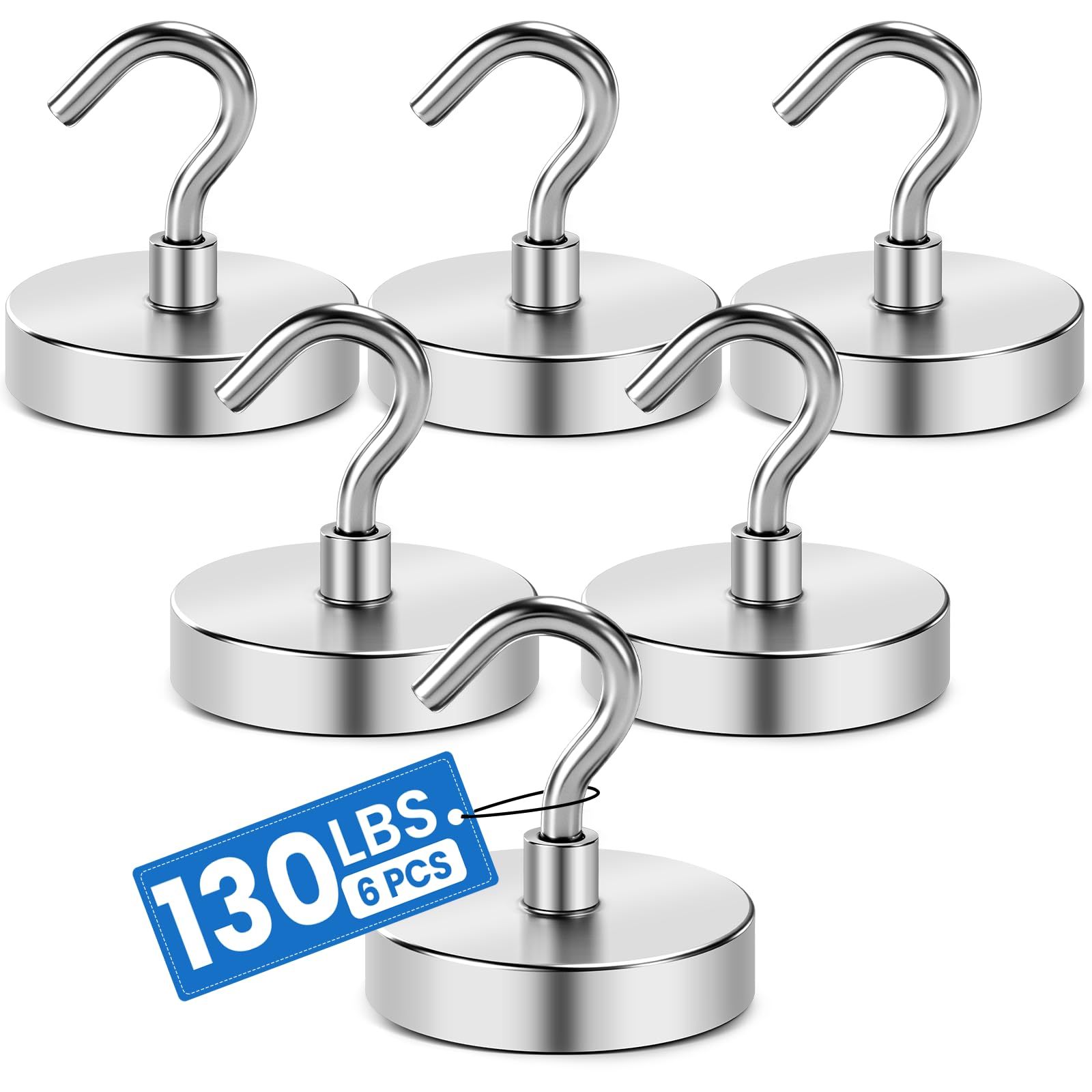 LOVIMAG Black Magnetic Hooks, 150LBS Magnet Hooks for Hanging Heavy Duty, Magnetic Hooks Cruise for Home Improvement Must Haves,Toolbox, Kitchen, Locker, Refrigerator, Metal Door, Home etc- 2 Pack — Amazon image 14