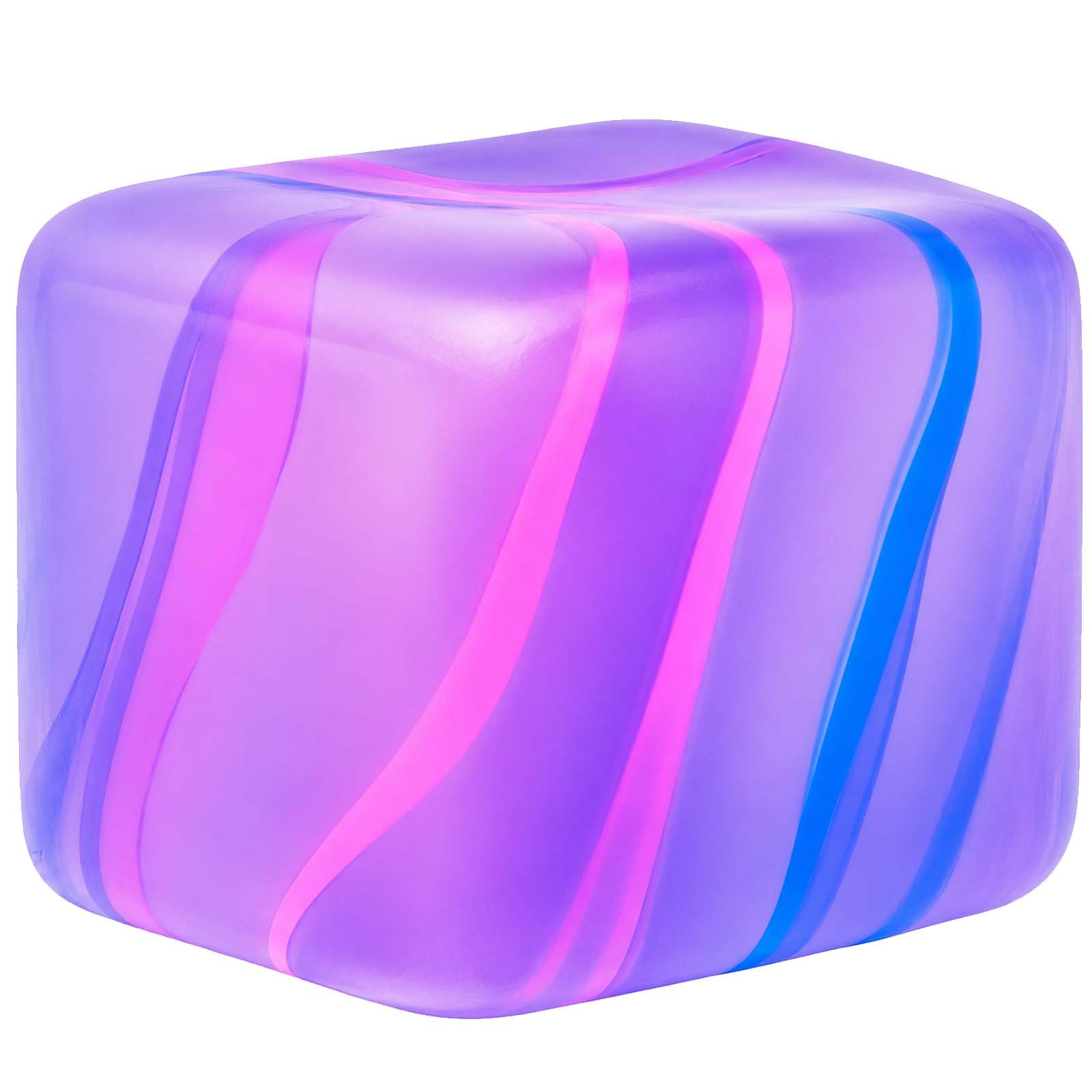 Squishy Cube Toy, 5cm Squishy Stress Fidget Toys, Cube Stress Balls for Adults Kids, Sensory Stress Relief Toys, Squeeze Balls Fidgets for Autism Adhds Anxiety Relief (Purple)