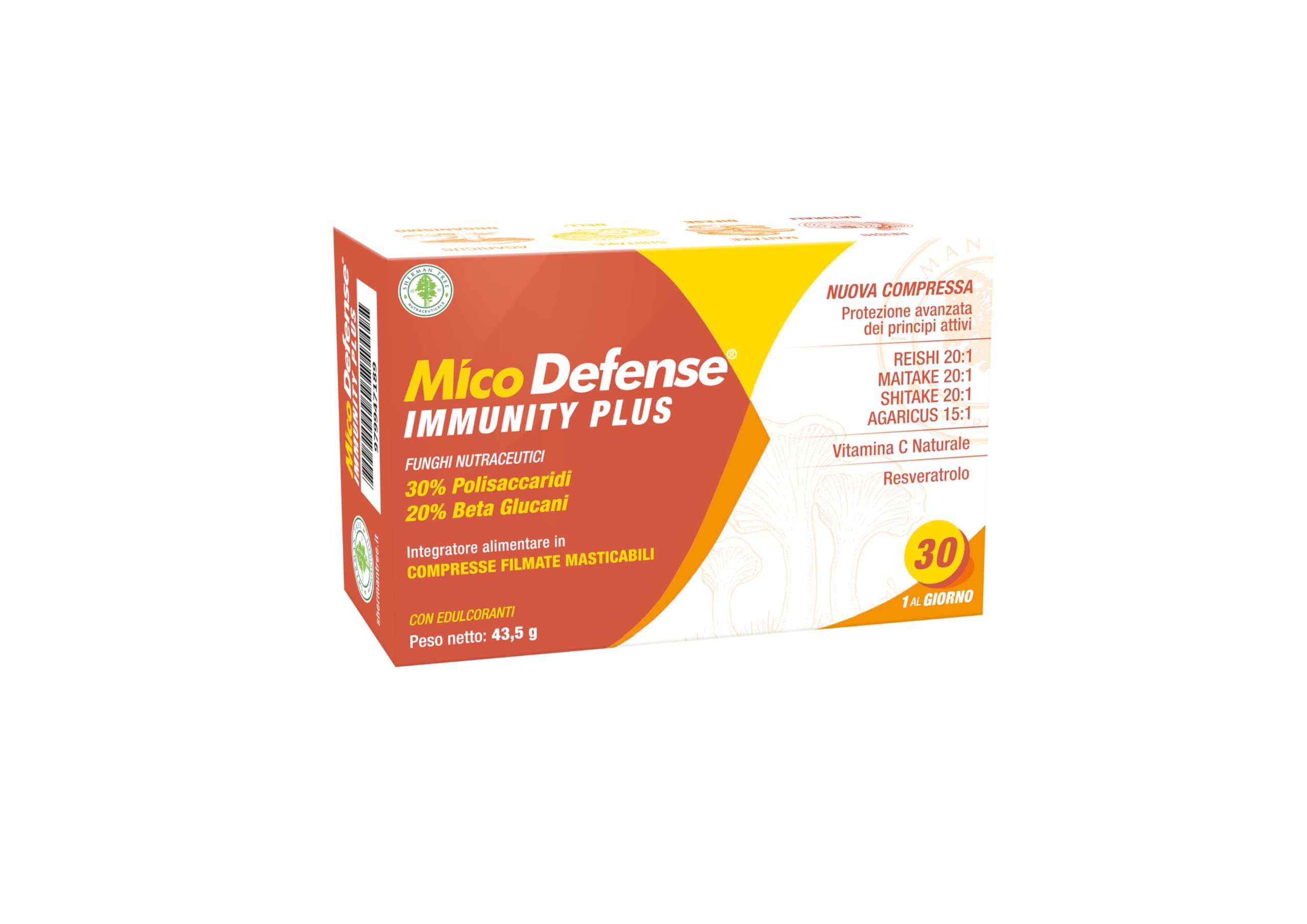 MicoDefense - Integratore 4 Funghi medicinali, Resveratrolo e Vitamina C