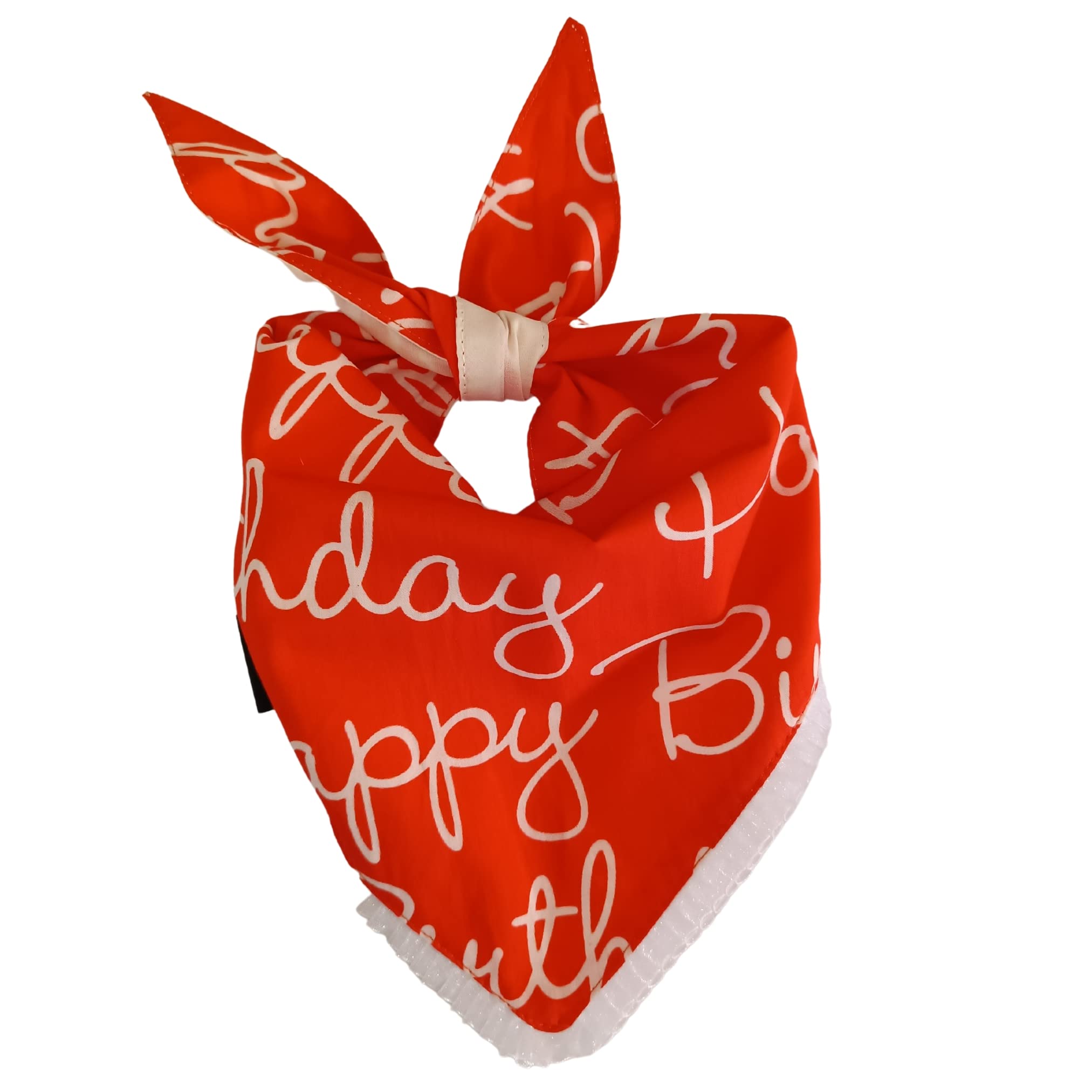 All For Fur Dog & Cat Bandanas | Premium Material | Handmade | Happy Birthday Collection | Orange (B0BVG5H5KB) Amazon Price History, Amazon Price Tracker