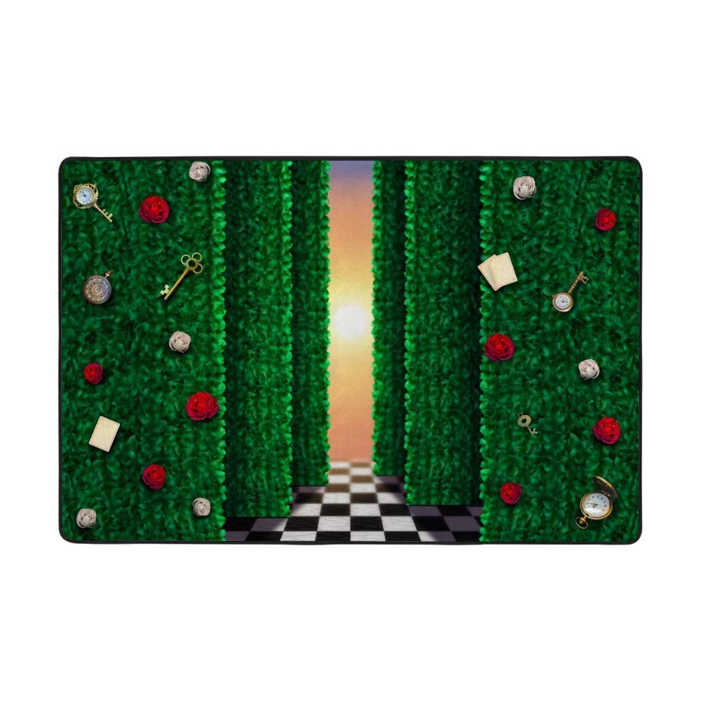 Tapis de superficie magnifique pays des merveilles vert salon chambre 152cm