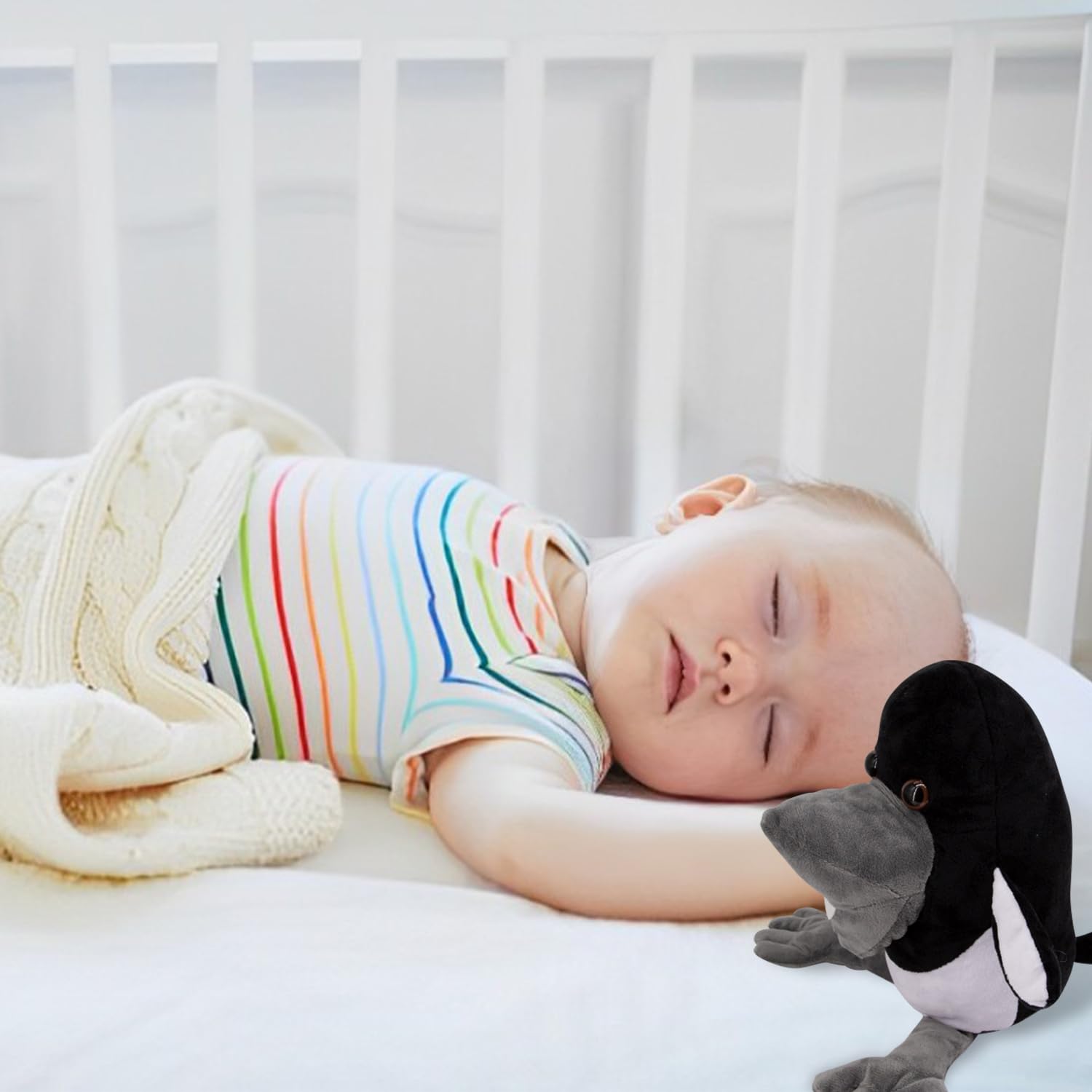 Okdance Steve and Maggie Stuffed Animal Soft Plush Figure Cartoon Crow 8.6inch Black Bird Cute Ornaments for Home - Image 3