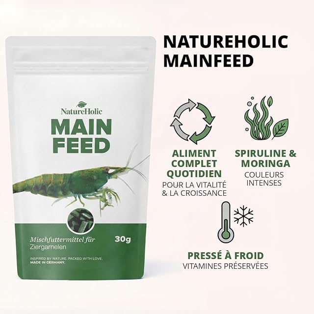 Foto 3 de 8 de NatureHolic - Paquete de comida para camarones - Mainfeed/Proteinfeed/Mineral Feed