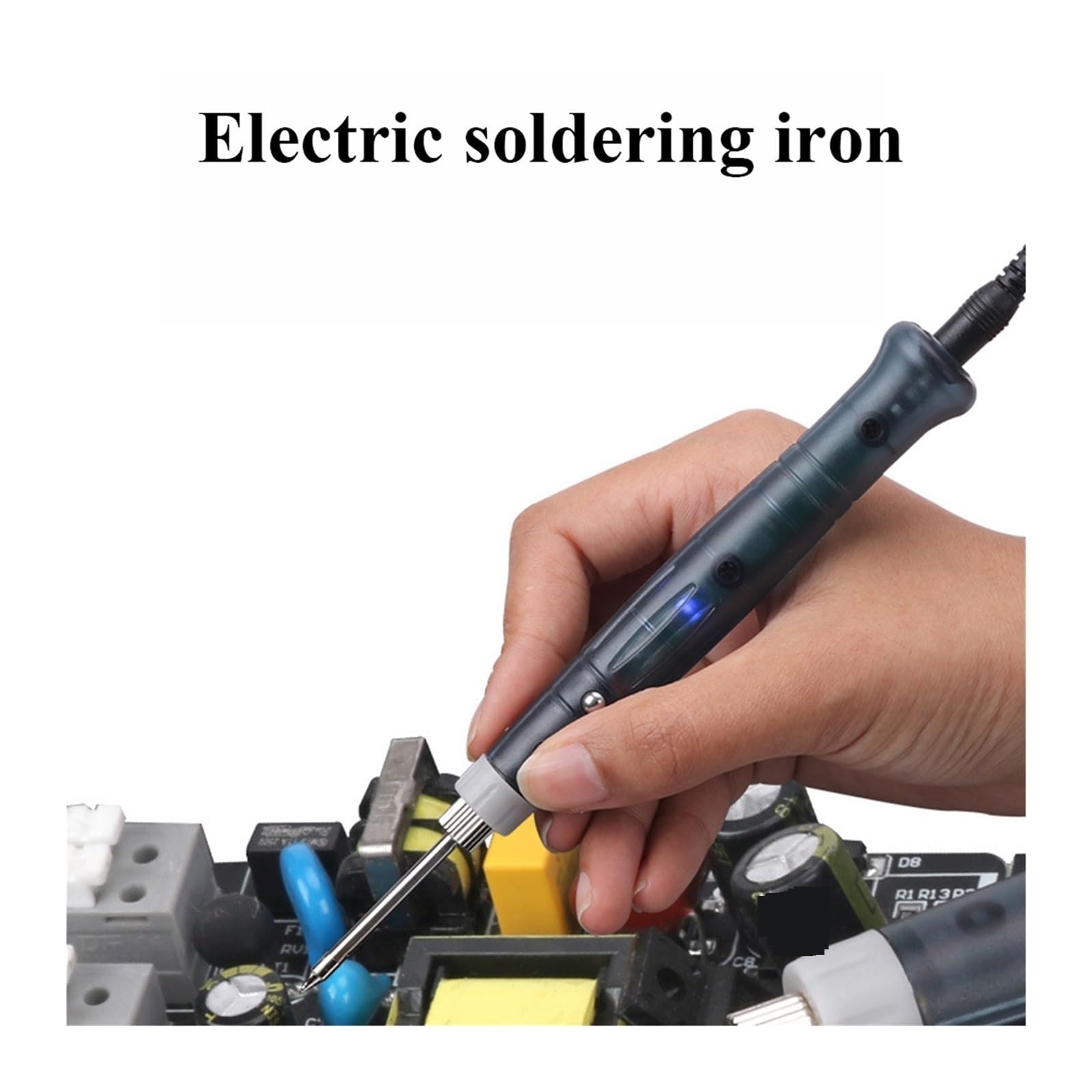 Kit de soldador, Soldador USB portátil, herramientas de calefacción eléctrica retrabajo con pistola de soldadura con mango de luz indicadora, herramienta de reparación para metal, electricidad, bricol