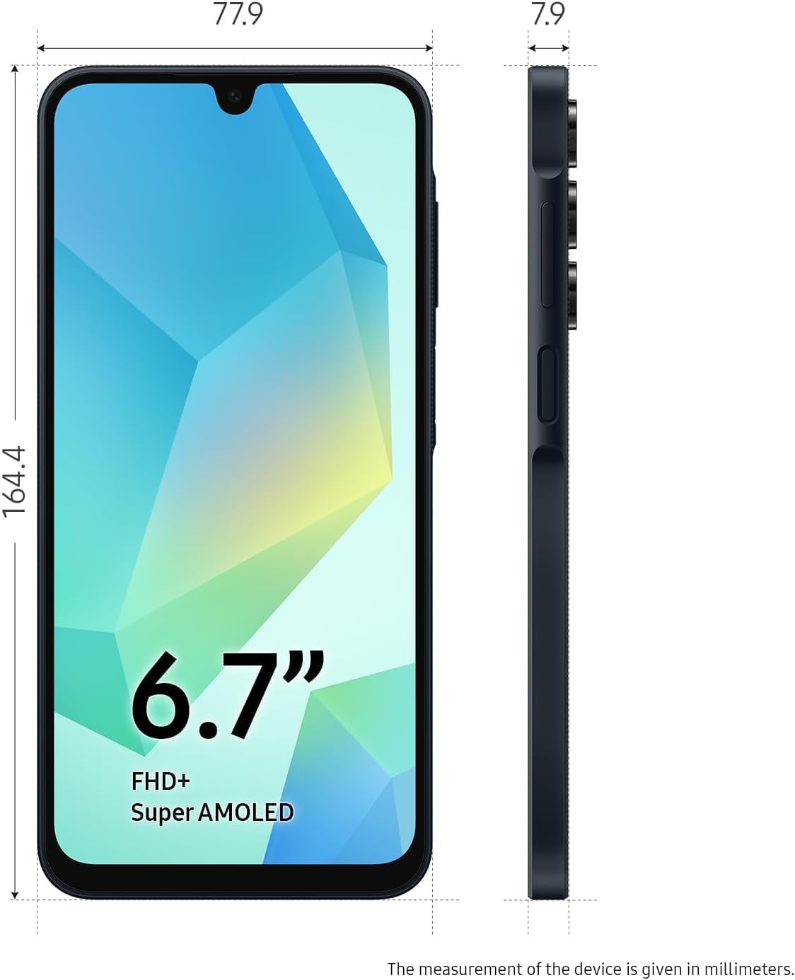 Samsung Galaxy A16 5G 2025 (128GB, SIM+eSIM) 6.7" 90Hz AMOLED, 8Core, 50MP Camera (US Model Unlocked for Global) Black (Renewed) | SIM+eSIM, US model, Fully Unlocked