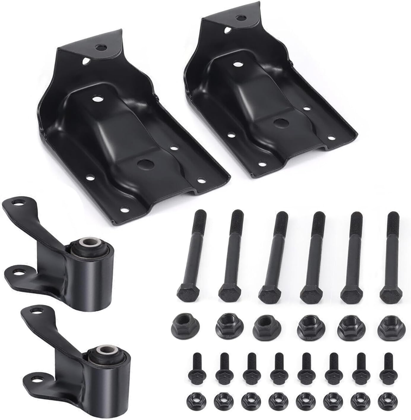 722-032 722-029 Rear Leaf Spring Hanger Bracket Shackle Kit For 1999-2013 Chevy Silverado 1500 GMC Sierra 1500
