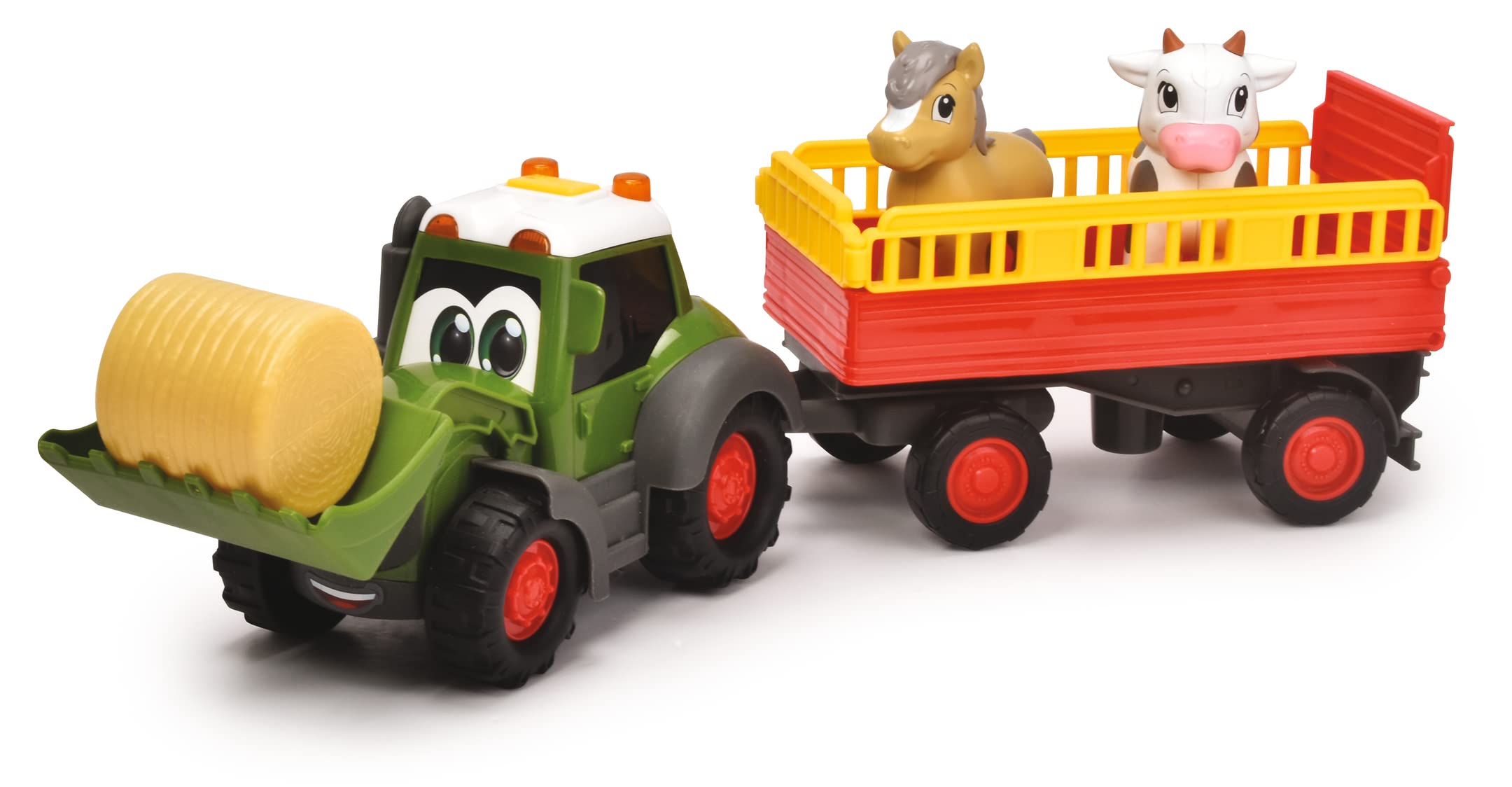 Simba ABC Farmhaus - Spielzeugstation für Baby und Kleinkinder ab 2 Jahren, mit Soundeffekten, bewegliche Teile, Traktor mit Anhänger, Spielefiguren, Spielzeug zur Förderung der Motorik und Fantasie
