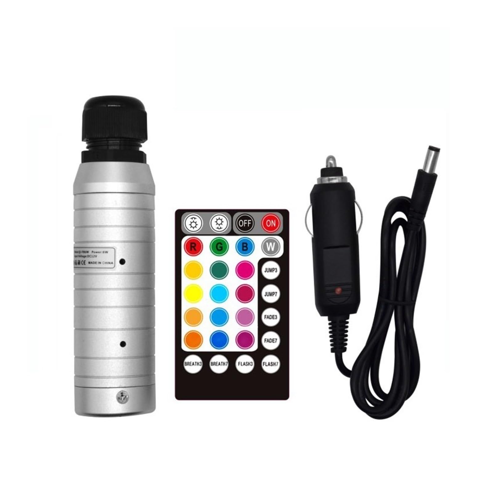 Oświetlenie światłowodowe, 1X DC12V RGB Color LED 6W Światłowodowy sterownik silnika z 17-klawiszowym pilotem do samochodu