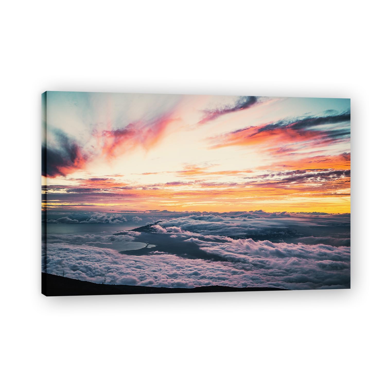 VHdfgTY Crushed IceNature Landscape Wall Art Canvas Mountain Scenery Print Home Decoration 40x60cm Framed