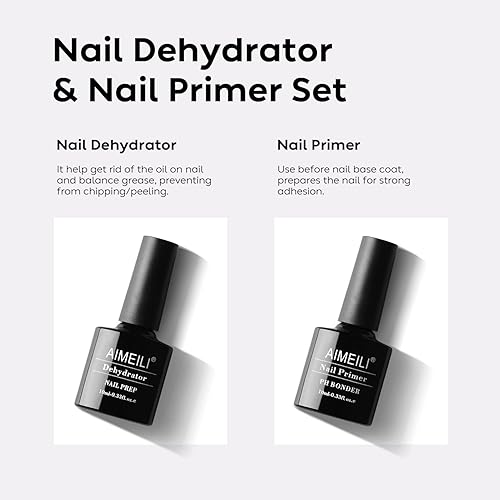 Miniatura 3 de AIMEILI Nail Prep Bond Primer de secado rápido Deshidratador de preparación de uñas y gel de uñas sólido