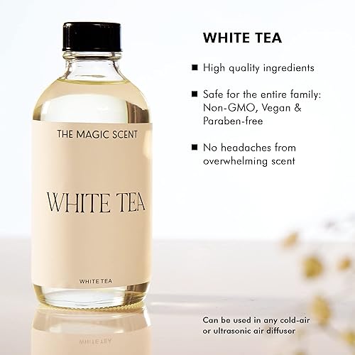 Miniatura 3 de The Magic Scent Aceites "White Tea" para difusor  Aceite difusor ultrasónico de aire frío y aire frío inspirado en la tranquilidad de un balneario
