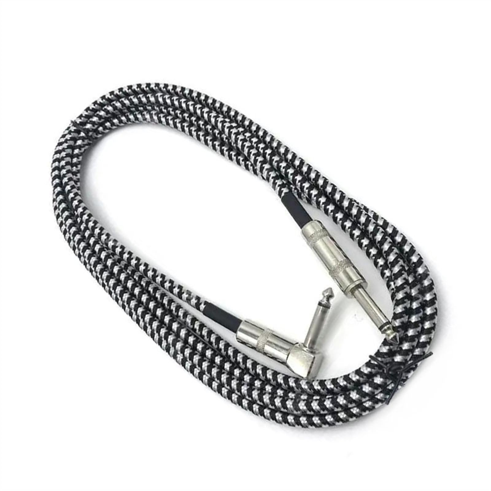 E-Gitarren-Audiokabel, Bassgitarrenkabel, Klinkenkabel, 6,35 mm (1/4 Zoll) gerades bis abgewinkeltes Steckerkabel Audiokabel für Gitarreninstrumente (Color : 6m)