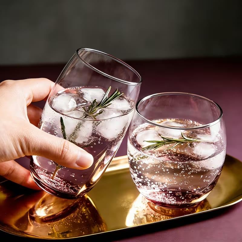 Image of PrimeWorld Water & Juice Tumbler Glasses Set of 6 - 380ml | Clear Heavy Drinking Glasses for Water, Milk, Juice, Beer, Whisky & Wine