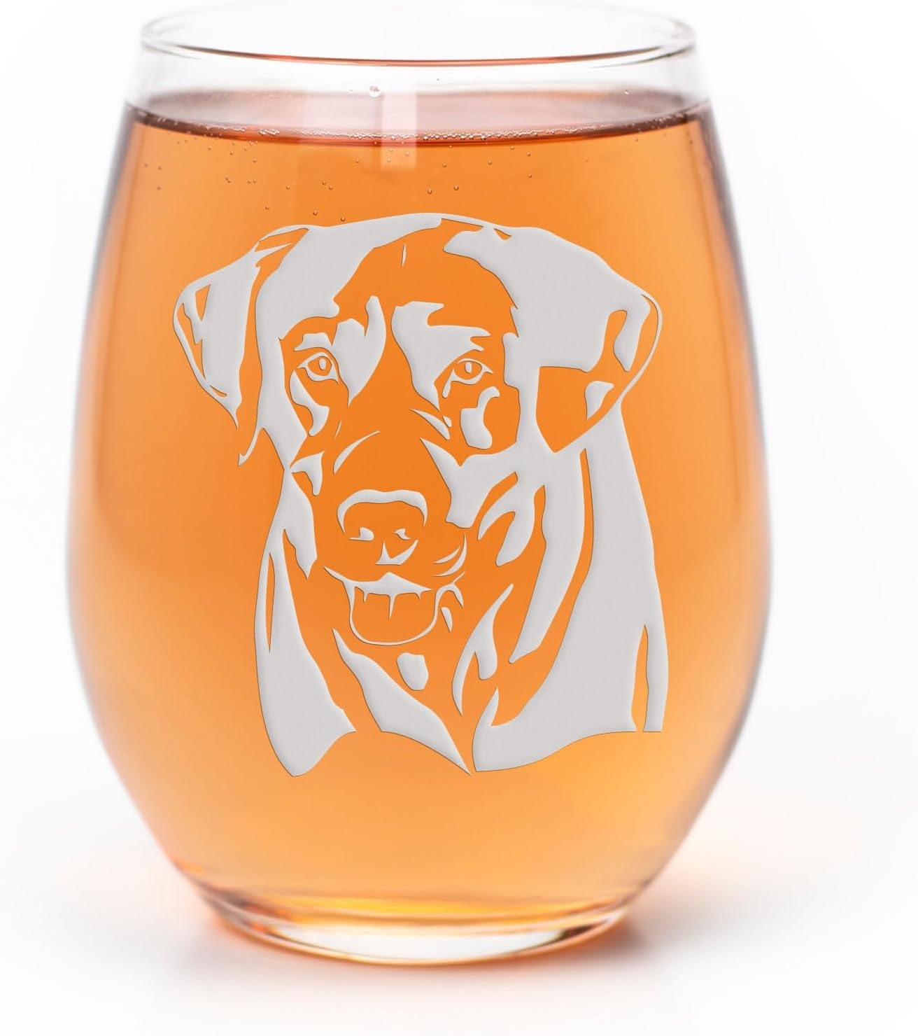 Labrador Face Stemless Wine Glass - Dog Mom Gift, Labrador Gifts, Labrador Retriever Wine Glass - 2 Glasses