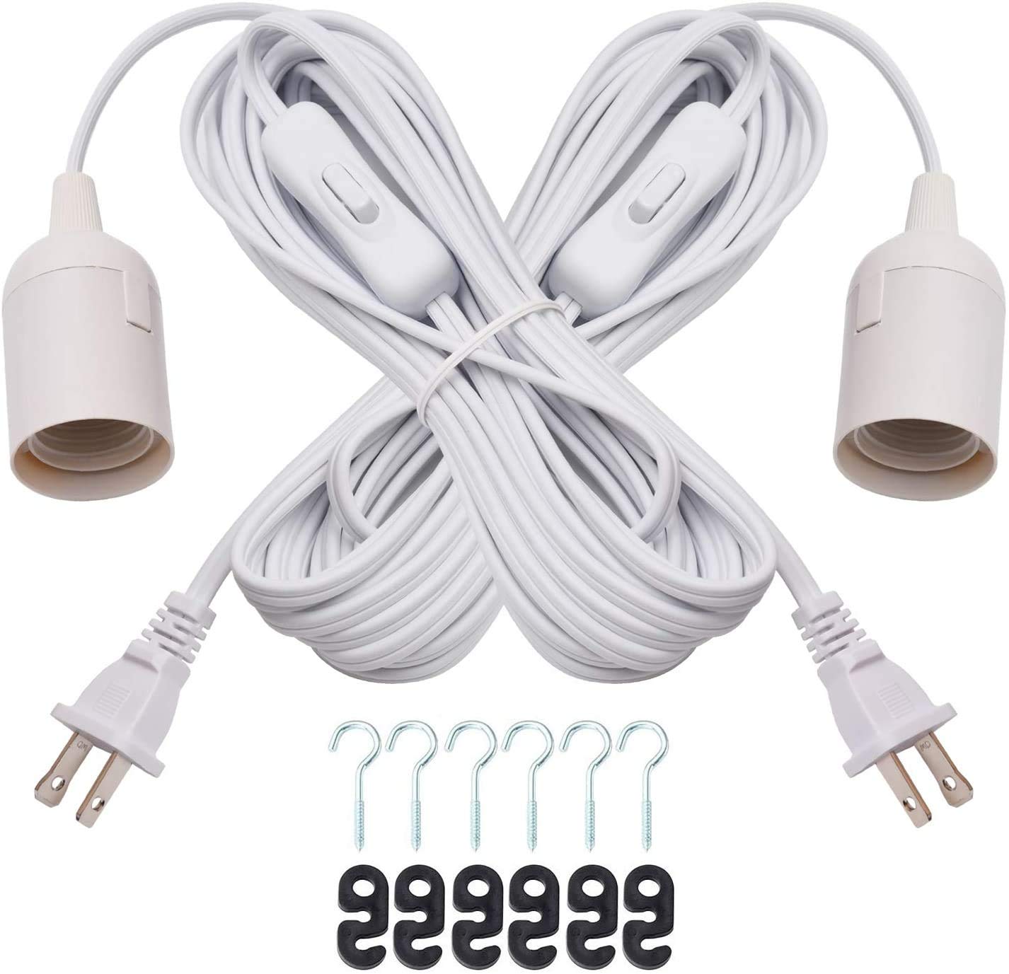 Buy JACKYLED Extension Hanging Lantern Cord Cable 2Pack 20ft UL 360W