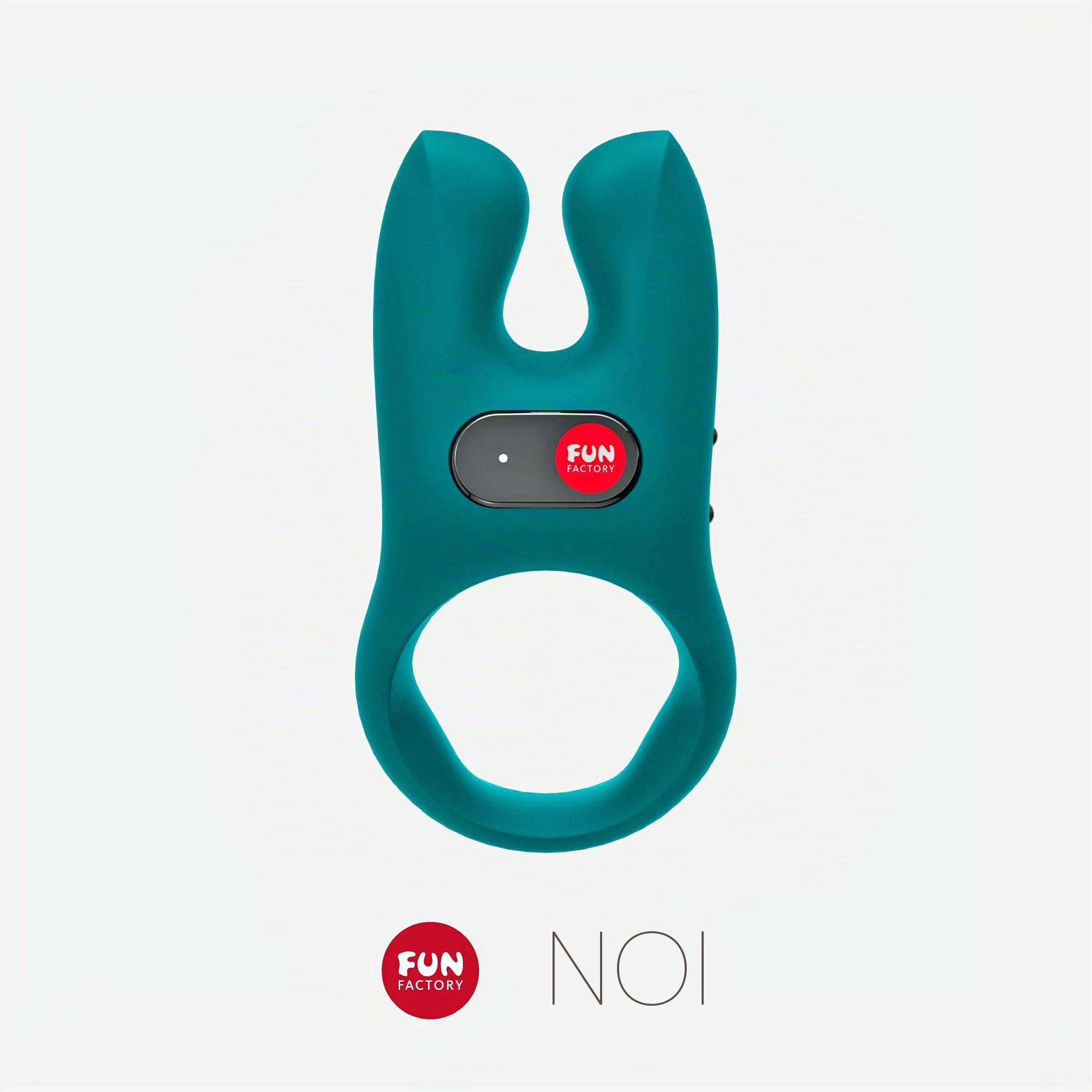 Fun Factory NŌS - Anello fallico vibrante | per il pene | con stimolatore del clitoride | Sex toy uomo e coppie | 5 modalità | Impermeabile (Deep Sea Blue)