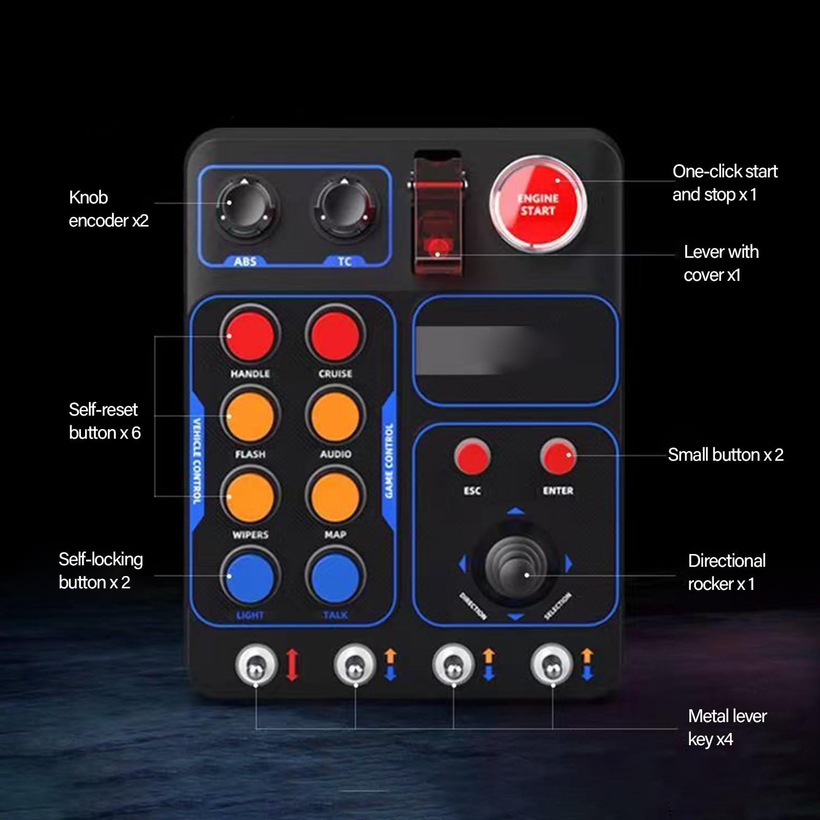CB1 Multifunktions Race Emulator Controller, zentrale Controller Box, integrierte LED Lichteffekte, einstellbare Helligkeit, Europa Truck Emulator