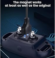 Vista 4 de Paquete de 2 cargadores de repuesto para collar de entrenamiento de perros NVK, cable de carga magnético para collar de choque UKE, negro