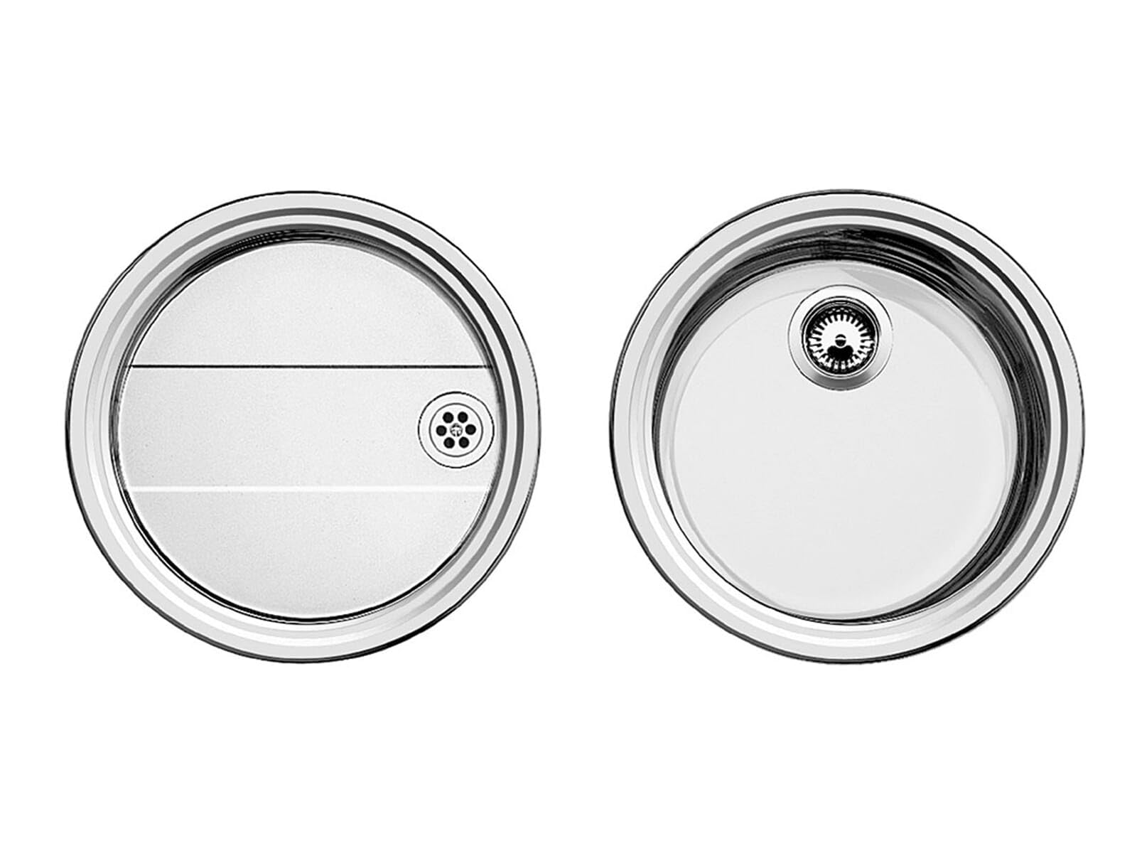Cuve ronde Blanco 513310 pour laver vos légumes de saison sur l'égouttoir en inox