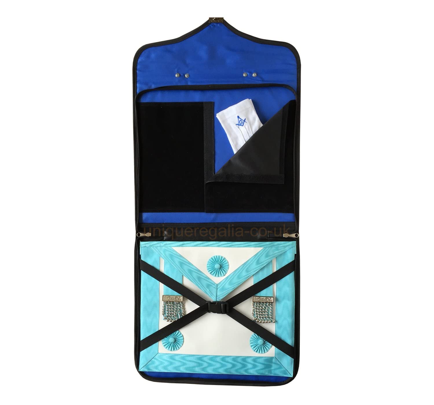 Générique Emblème Maçonnique mm / WM Tablier Dossier Etui (Hard Poignée Noir) MB001
