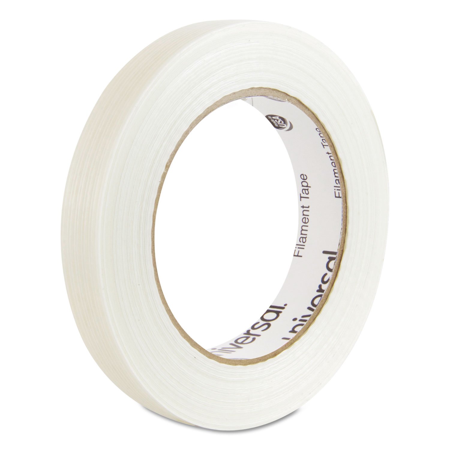 Universal 30018 110# Utility Grade Filament Tape, 18mm x 54.8m, 3-Inch Core, Clear