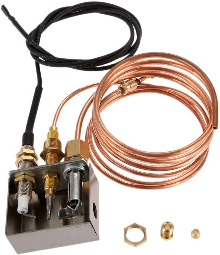 Edelstahl Pilotbrenner Set 900mm - Für Gas Kamine & Feuerstellen