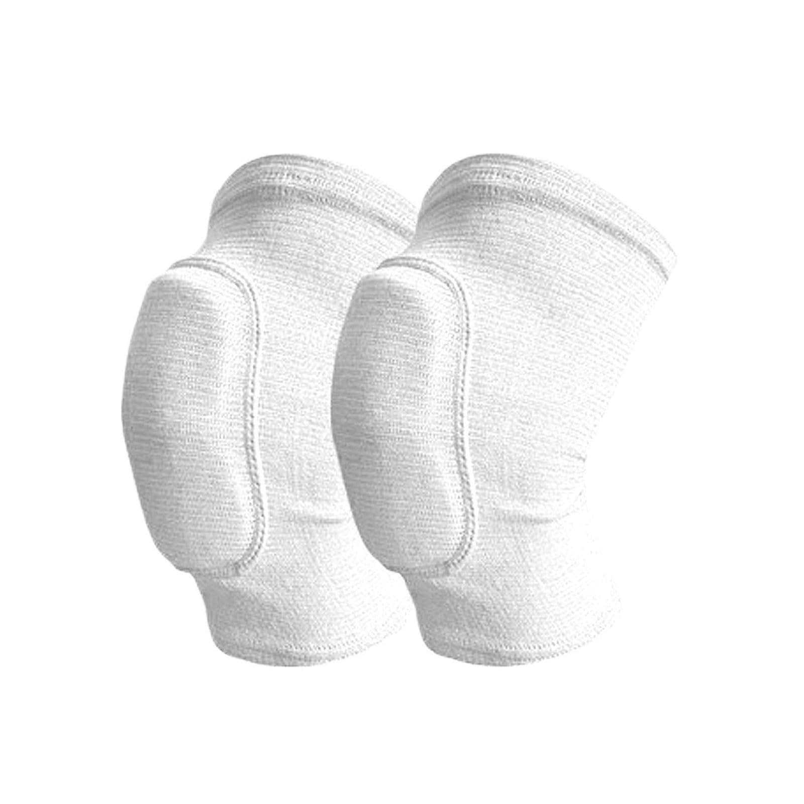 Cymmiyt Men's White Knee Support 1Pair Sports Knee Pads For Wo Knees Protective,Knee Braces For Dance Yoga Volleyball Football Running Cycling Tennis(,S)