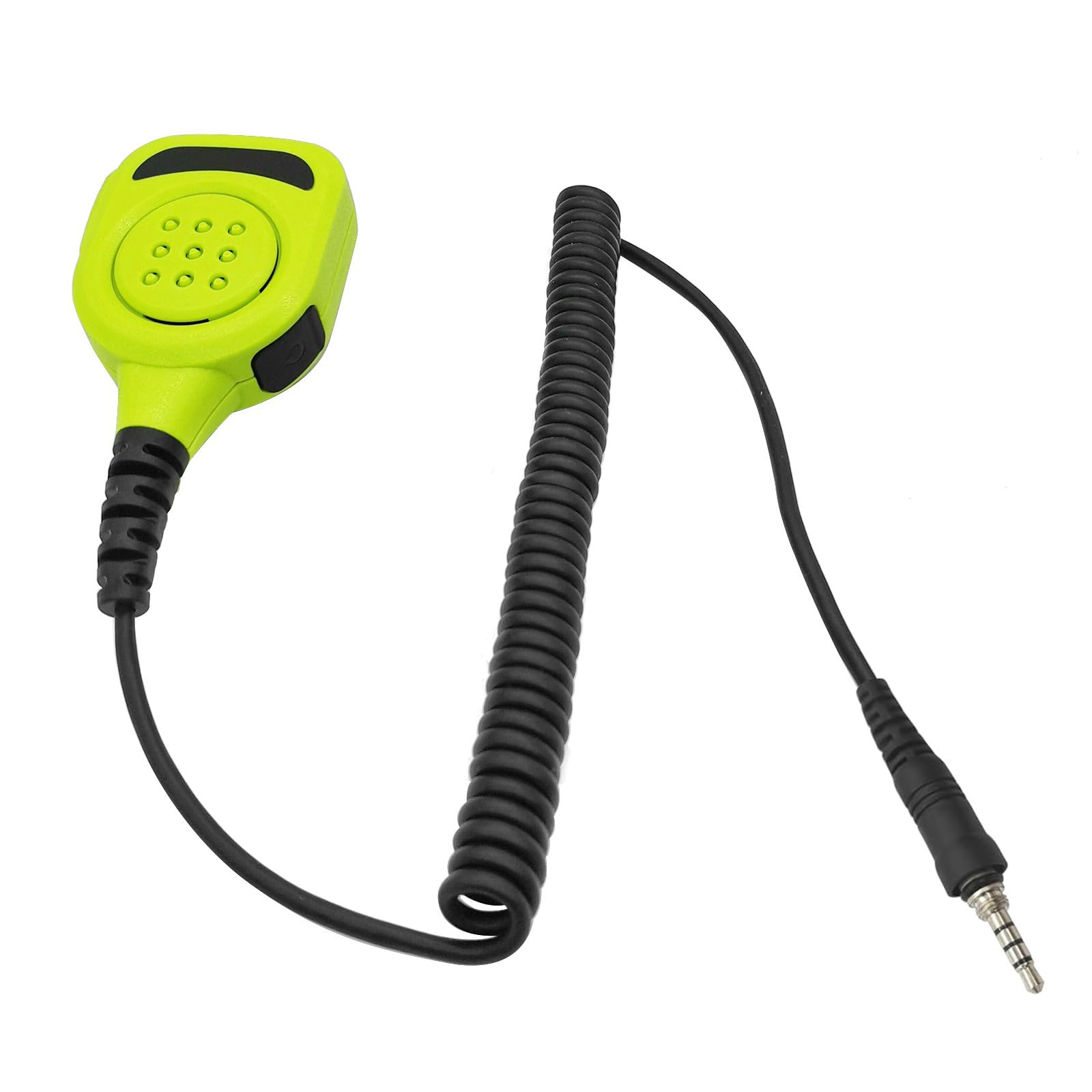 HELETUL 1 Pin 3.5mm Thread IP54 Waterproof Shoulder Speaker Mic for Yaesu Vertex VX-6 VX-6R VX-7R VX-170 FT-270 FT-270 HX210 HX270 HX400 HX750S HX870 HX890 Handheld Walkie Talkie Microphone (Green)