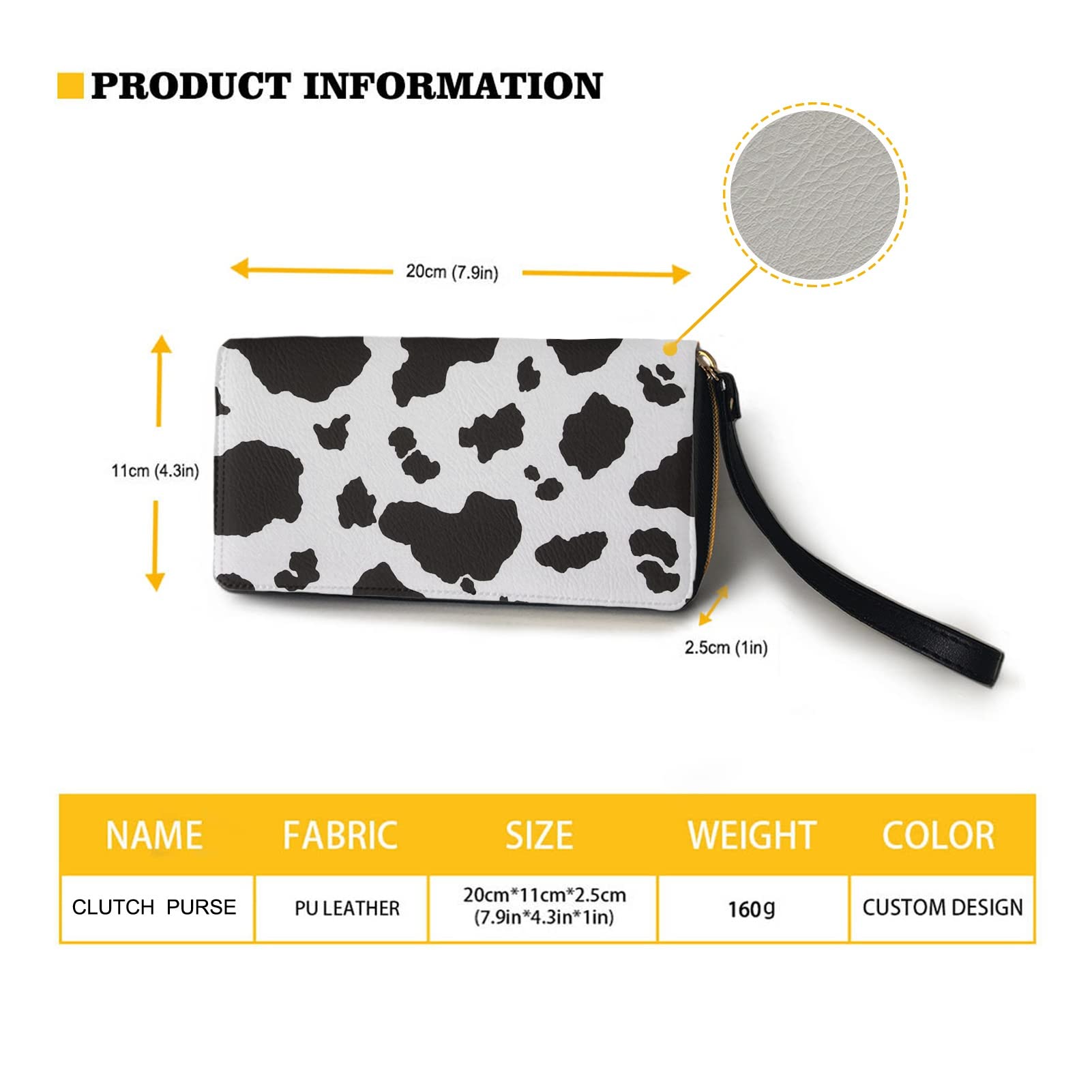 Mumeson Women's PU Leather Long Wallet With Wristlet - Zipper Around Clutch, Wolf Print, One Size - View #8