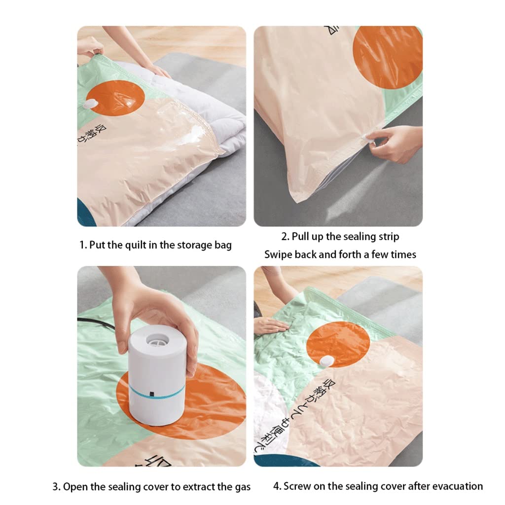 Vakuum-Aufbewahrungsbeutel Vakuum-Kompressionsbeutel 80 % mehr Stauraum Perfekt für die Aufbewahrung auf Reisen/zu Hause Platzsparende Beutel zur Aufbewahrung mit Handpumpe Kompressionsbeutel für
