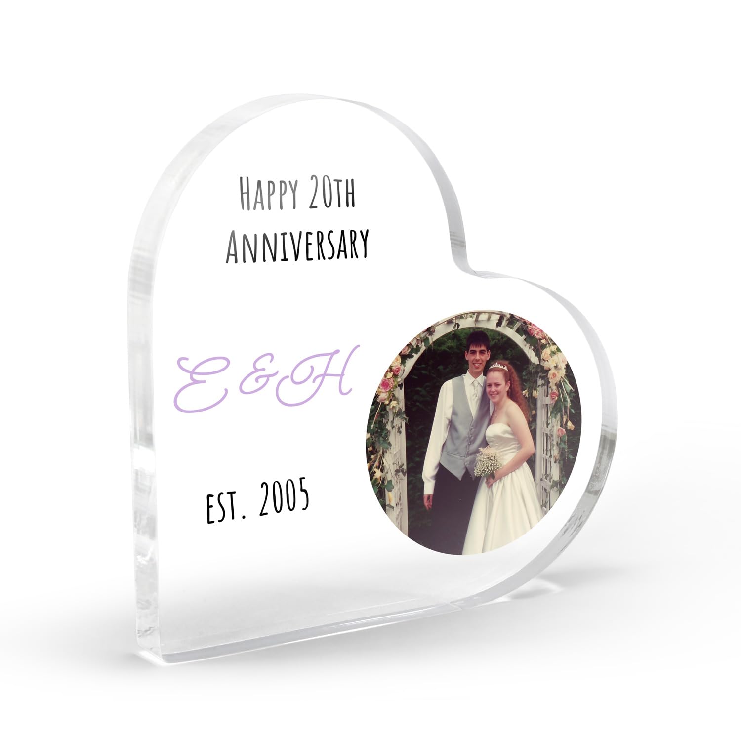 Primary Teaching Services Ltd Transparent 1 Personalised Customised Photo Text Upload Acrylic Love Heart Block Coaster Gift Present Birthday Memorial Wedding 100Mm Primary Teaching Services (Without Stand, 100Mm)