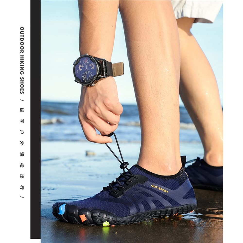 Wygwlg Herren-Wasserschuhe, Barfuß-Schuhe Schnell Trockene Aqua-Schwimmschuhe, Slip-on Soft-Sport Outdoor-Schuhe Für Pool Strand Surfen Wandern Wasser Park Yoga