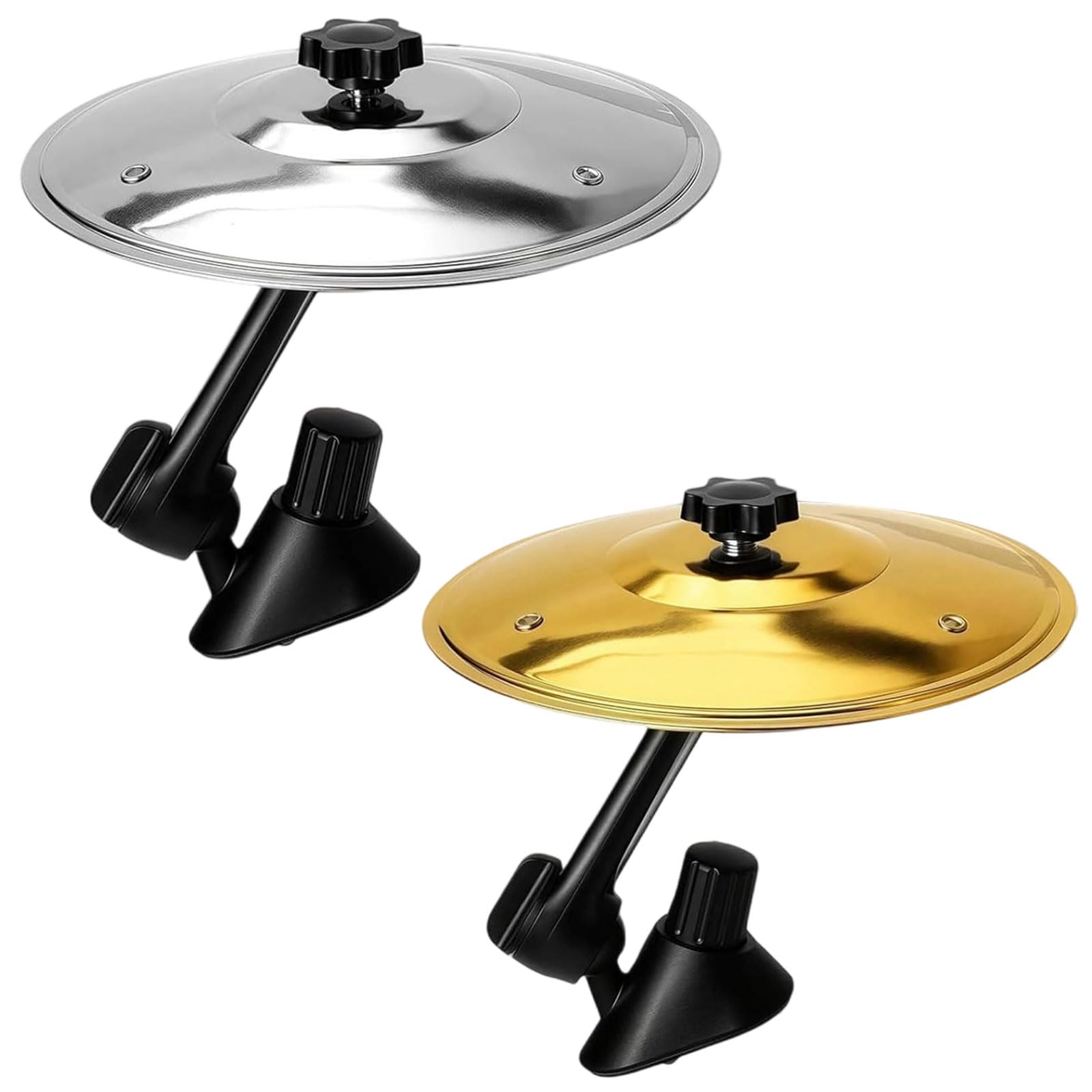 Platillo Bateria para Coche, Tambores de Aire Platillo para Coche, Mini Cymbale de Crash pour Voiture, Aplica a Ritmo Música Cambia Mejorar Ambiente Entretenimiento Automóvil (Plata)