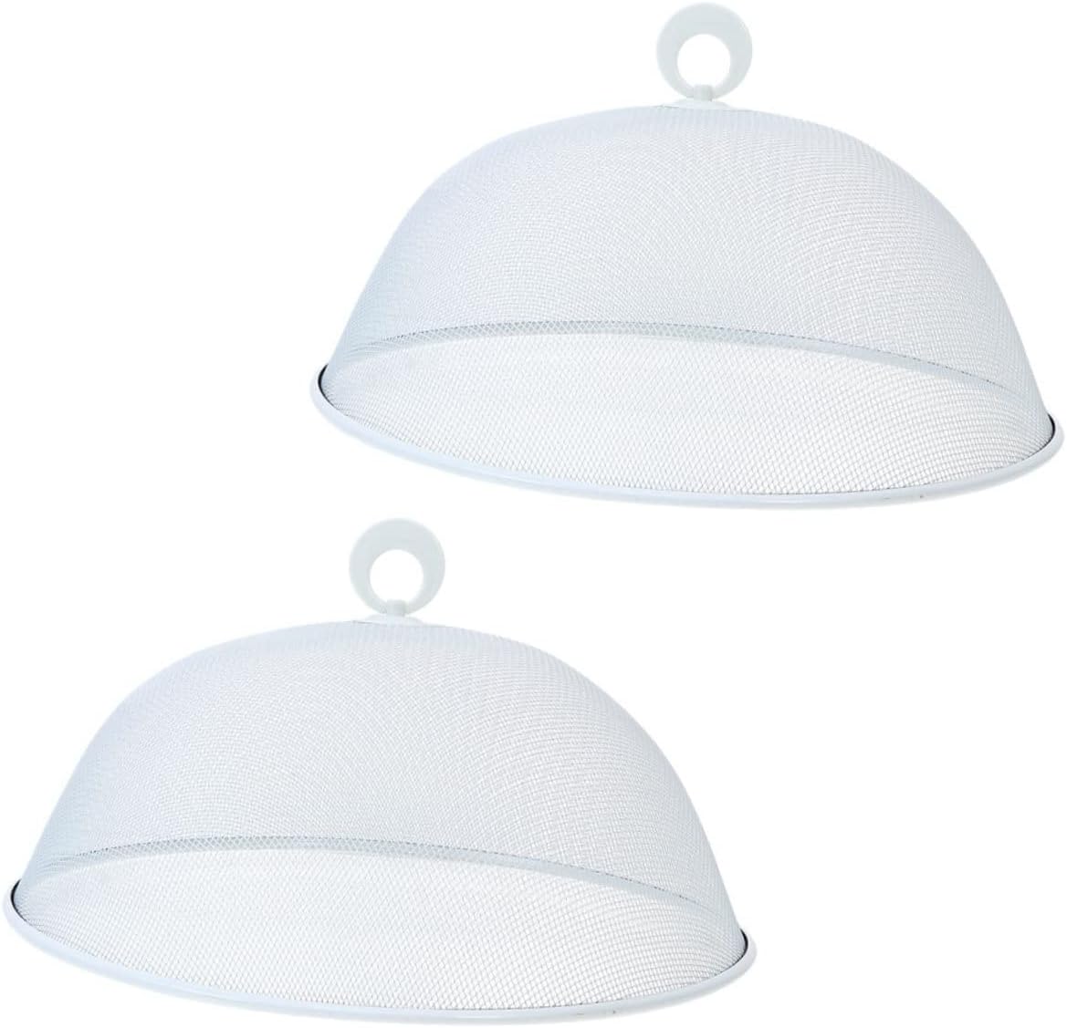 Amosfun 2pcs Food Protective Covers Mesh Dish Covers for Outdoor Use Waterproof Food Tents Wind Resistance for Picnics and Home Dining