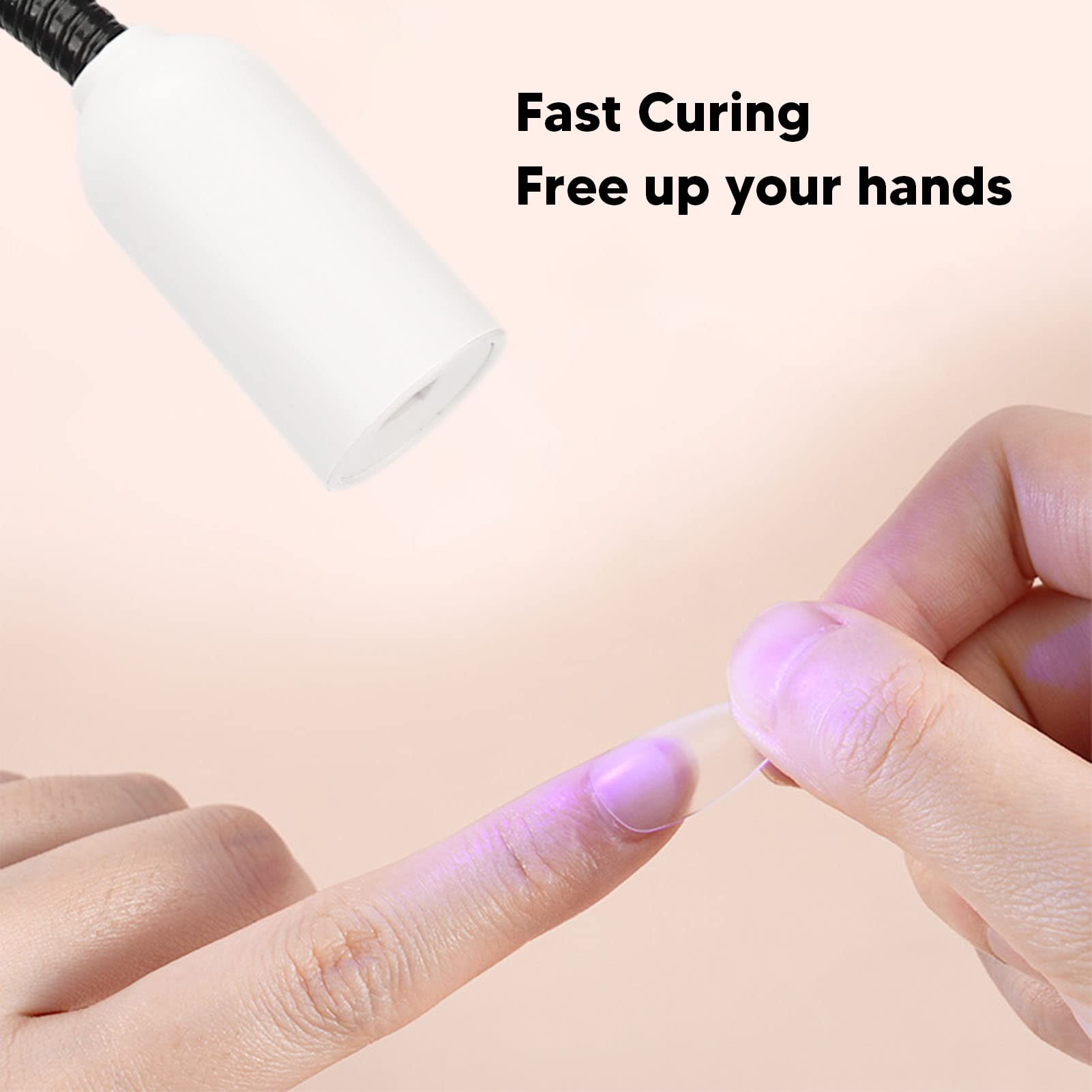 6W Big Chip UV LED Desk Light with Flexible Gooseneck Clamp 360 Degree Rotating Hand Clip On Nail Lamp Quickly Nail Dryer Gel Lamp - Image 2