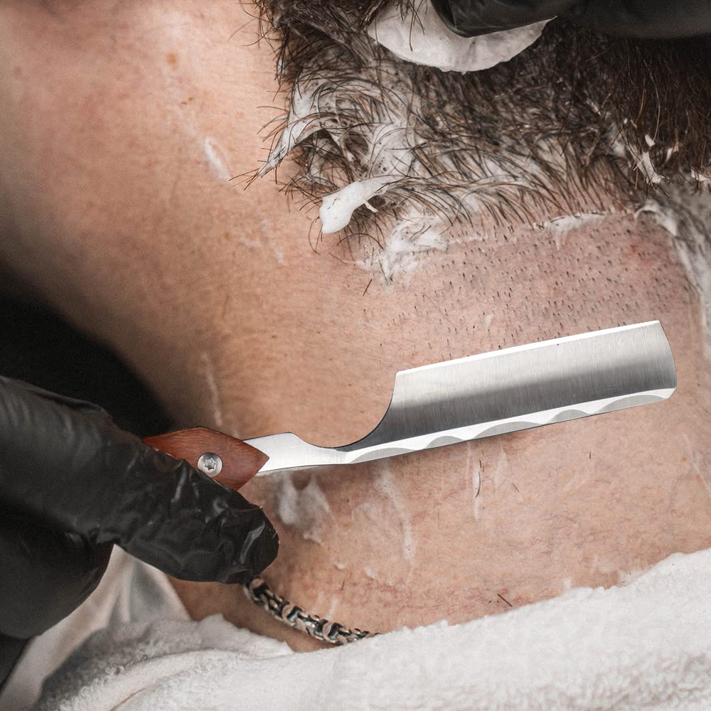 M&LD Kit de Afeitadora, Clasica navaja de afeitar, Afeitadora de Acero Inoxidable para Hombres, Maquinilla de Afeitar de Barbero Profesional Afeitadora de Salón o Hogar, Regalo para Hombres