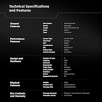 Vista 7 de Rampage Spear V2 White Wired Gaming Mouse with RGB Lighting – 12800 DPI, 7 Programmable Buttons, Lightweight Ergonomic Gaming Mouse for