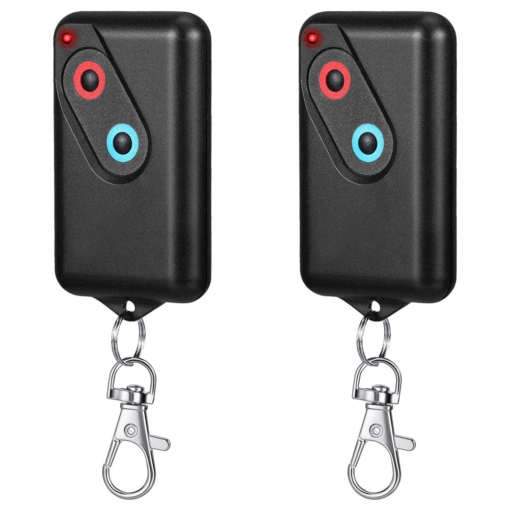 Steowsey 2Pieces Garage Door Remote,2 Button Garage Door Remote Transmitter 303mhz Garage Door Remote Transmitter with Keychain