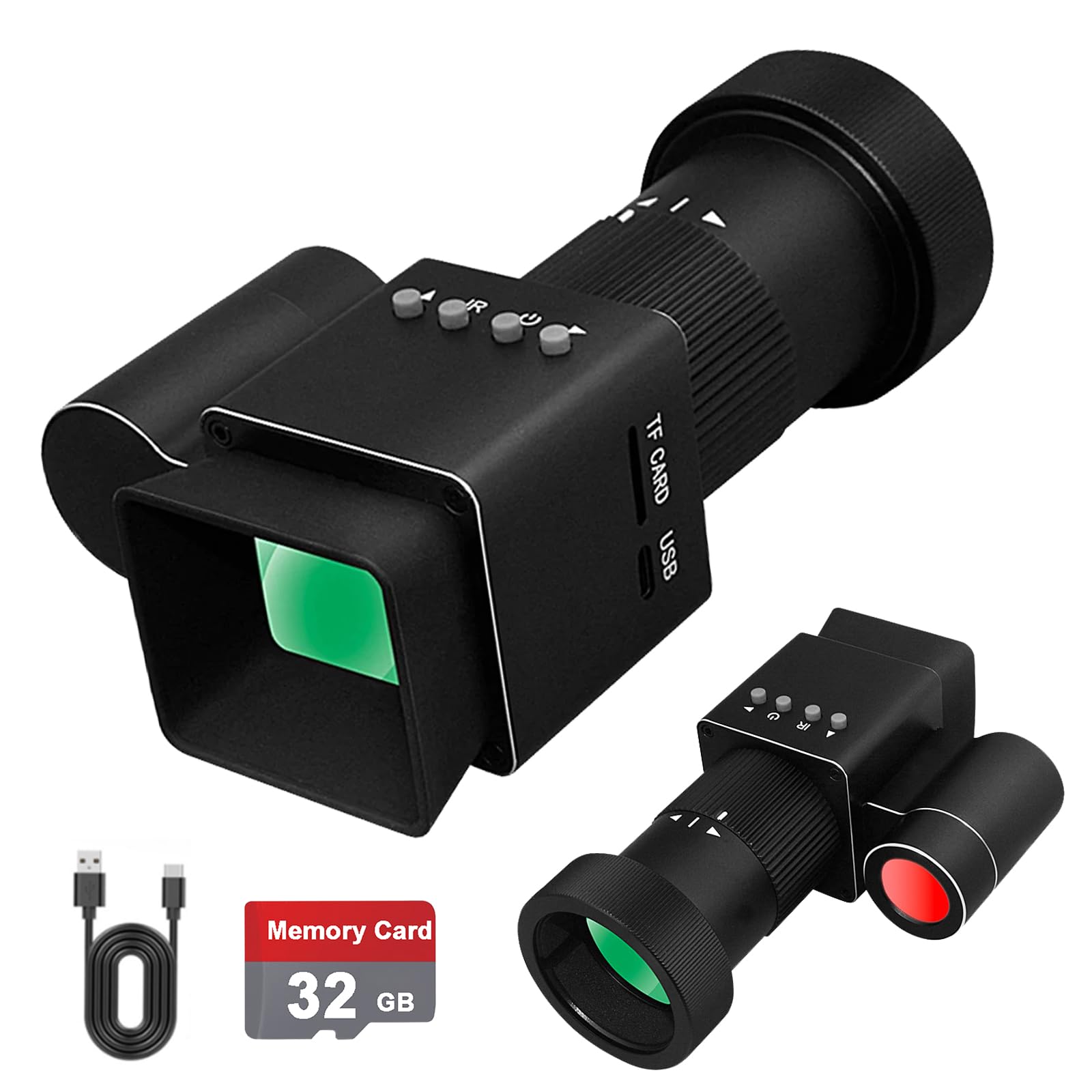 WGFXYBFY 1080P Night Vision Monocular - 984 FT Infrared Night Vision Scope, with 1.54 Inch Display and 32GB Memory Card to Save Photos and Videos, for Camping
