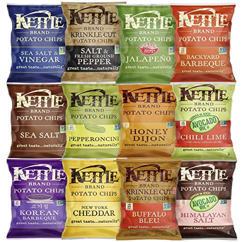 Image of Kettle Brand Potato Chips, Sea Salt, 2 Ounce Bags (Pack of 24)